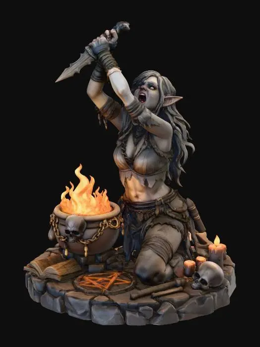 3D model for Drow Elf Dark Ritual