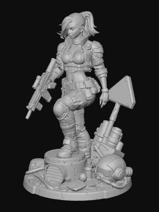 3D model for Wasteland Warrior