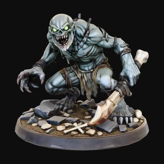 3D model for Crouching Ghoul Fighter