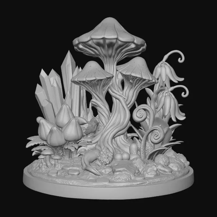 3D model for Bioluminescent Mushroom