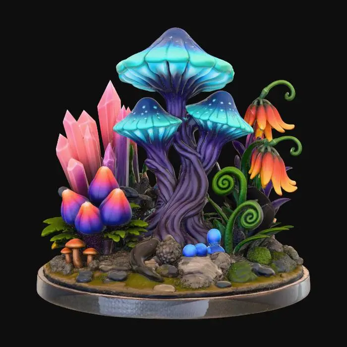 3D model for Bioluminescent Mushroom