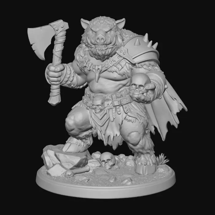 3D model for Man-Boar Warrior