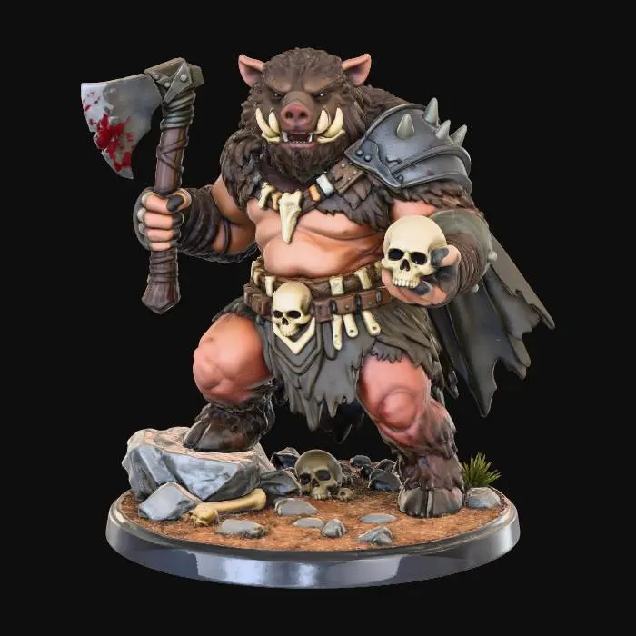 3D model for Man-Boar Warrior