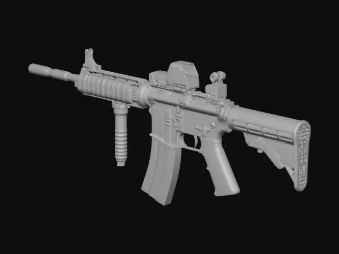 3D model for Desert-Toned AR-15 Rifle