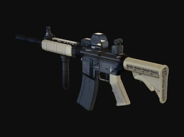 3D model for Desert-Toned AR-15 Rifle