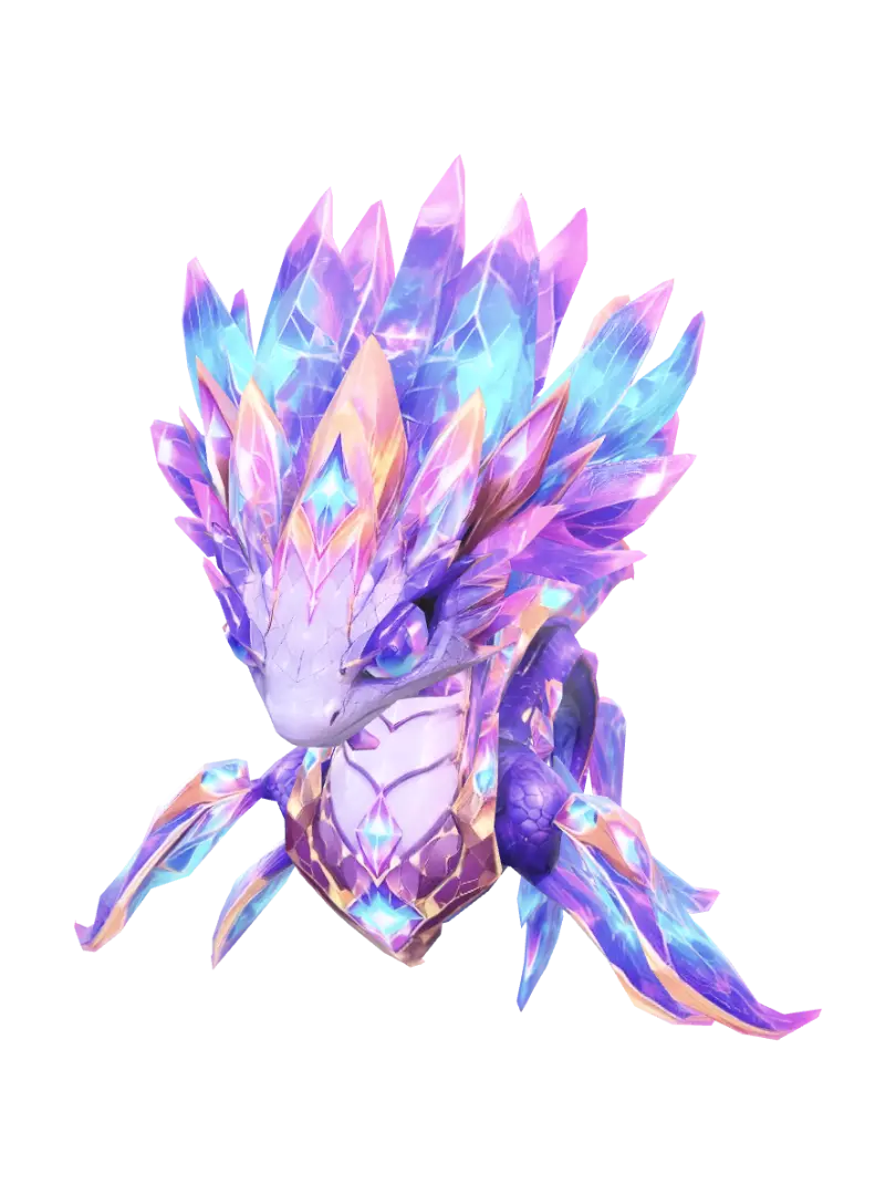 dragon prismatique - 3drender 3D model, vytvořený pomocí AI