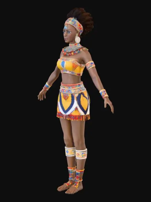 3D model for African Beaded Elegance, #Halloween2025#
