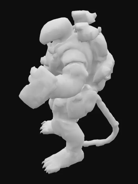 3D model for Reptilian Warrior