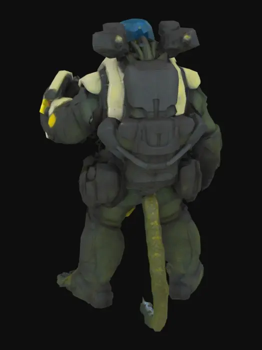 3D model for Reptilian Warrior