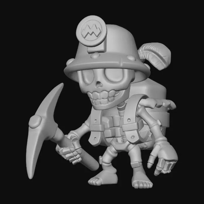 3D model for Miner Skeleton