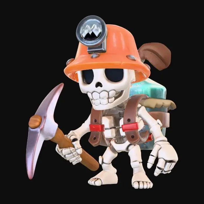 3D model for Miner Skeleton
