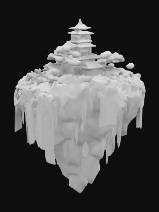 3D model for Floating Pagoda Island