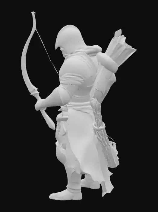 3D model for лучник, броня, фэнтези, реализм