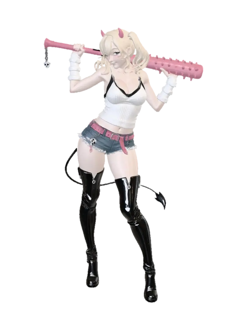 Pink Spiked Bat Demon - Spike 3D model, vytvořený pomocí AI