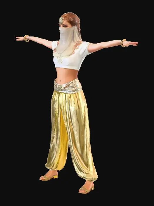 3D model for Dancer in Gold Attire