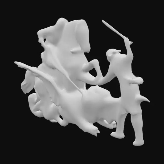 3D model for The Dragon's Defeat