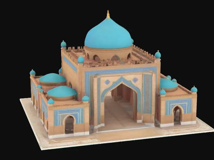 3D model for Create a building, the Chorsu Bazaar, realistic, architure 