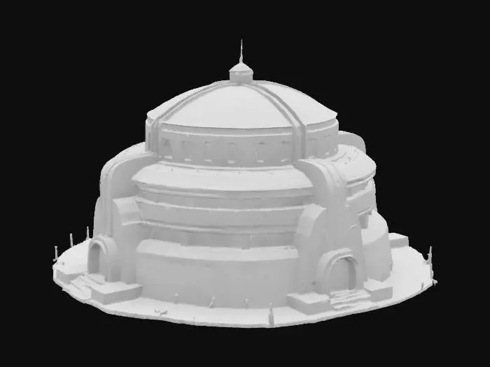 3D model for Sci fi art deco building