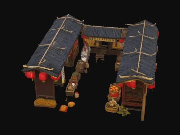 3D model for Ancient tradition chinese market