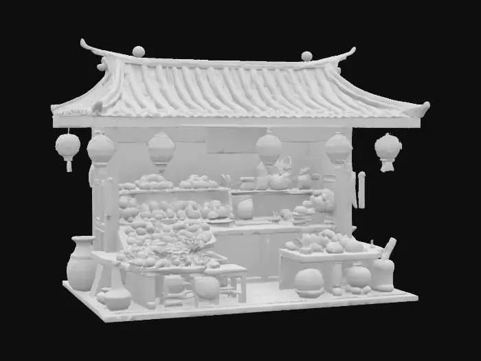 3D model for Ancient tradition chinese market