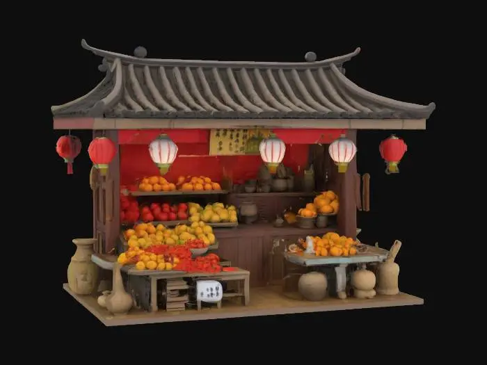 3D model for Ancient tradition chinese market