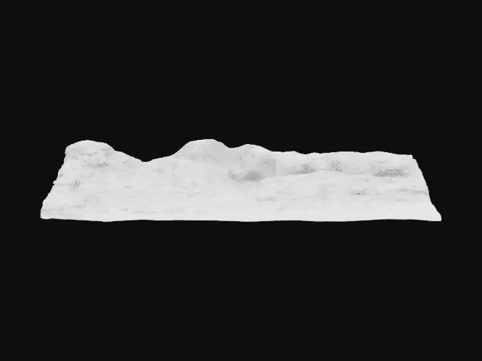 3D model for Create a back drop of Hawaiian mountains in the distance. Only the mountain