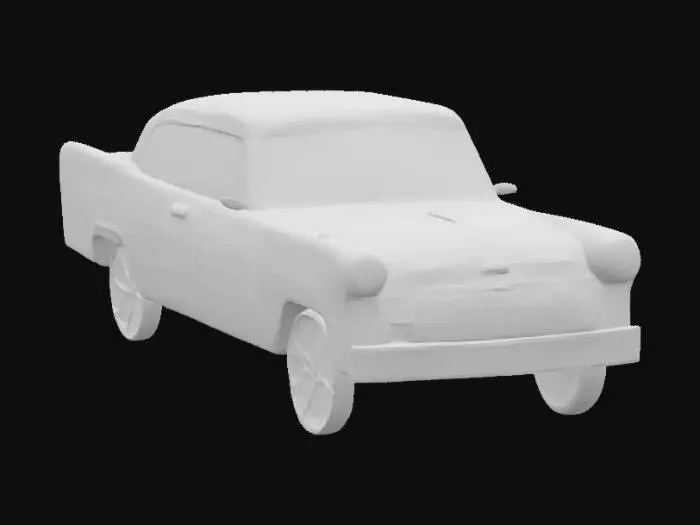 3D model for Vintage Car Sketch, #SketchTo3D#