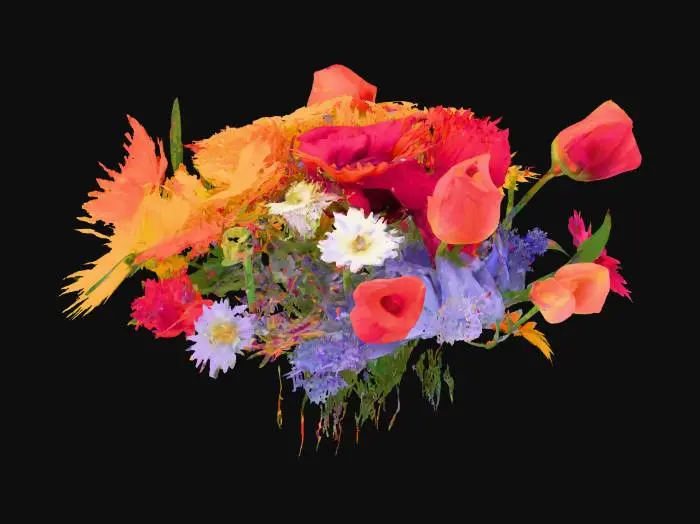 3D model for A flowery composition