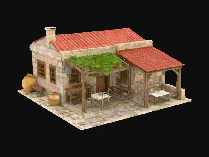 3D model for Greek Tavern