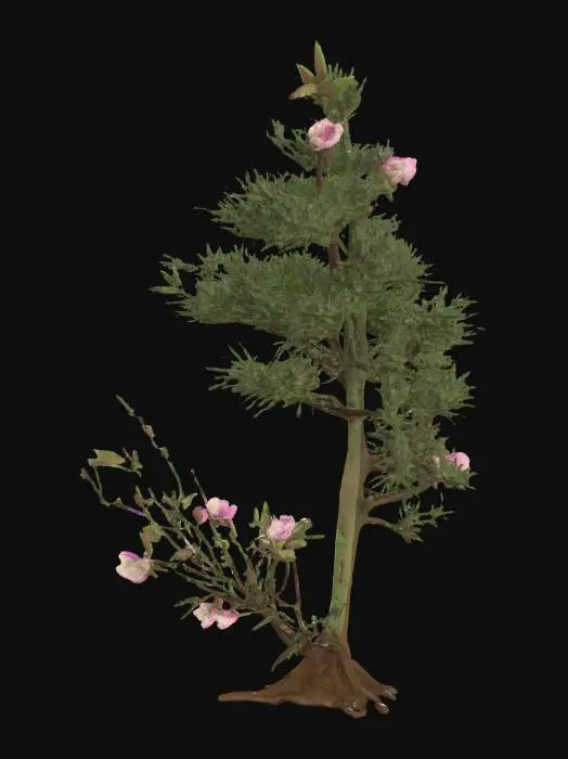 3D model for 歲寒三友 Three Friends of Winter, #PBR#