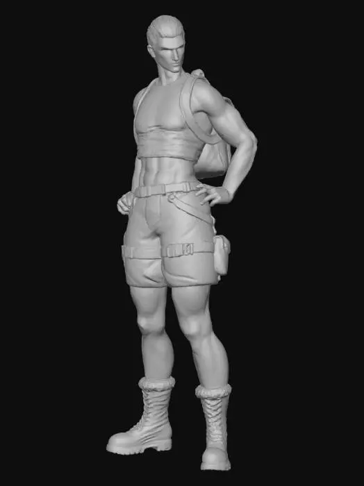 3D model for Gay Male Lara Croft