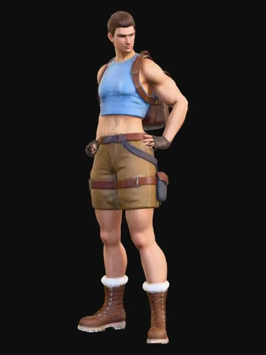 3D model for Gay Male Lara Croft