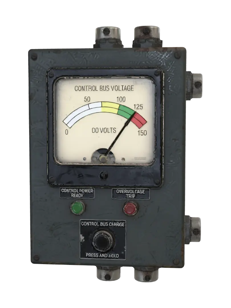 Big voltmeter - Electrical 3D model, vytvořený pomocí AI