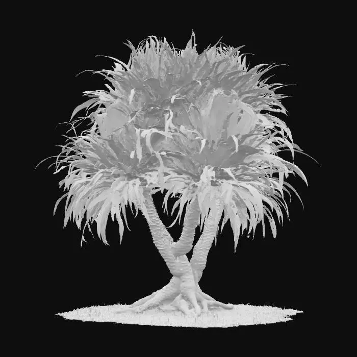 3D model for Medium sized hawaiian hala tree.