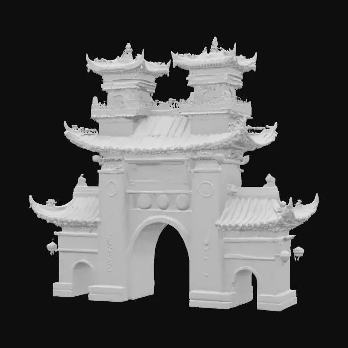 3D model for Dark oriental gateway , #arch#