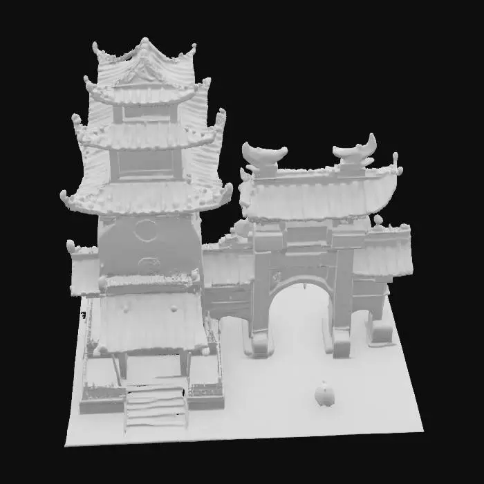 3D model for Oriental watchtower, #arch#
