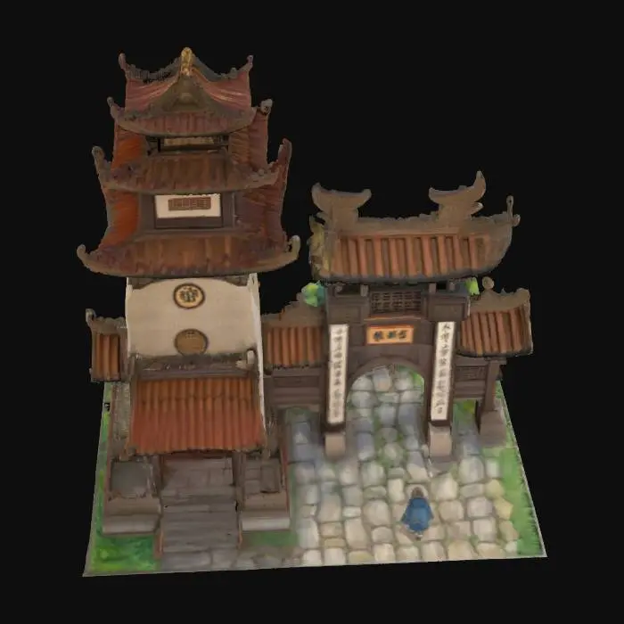 3D model for Oriental watchtower, #arch#