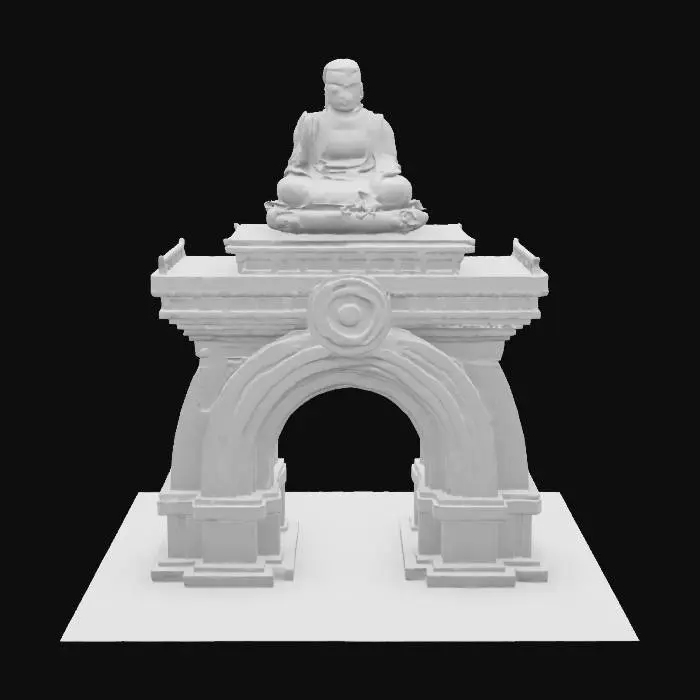 3D model for Art deco bronze Buddha , #arch#