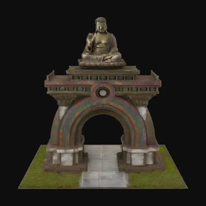 3D model for Art deco bronze Buddha , #arch#