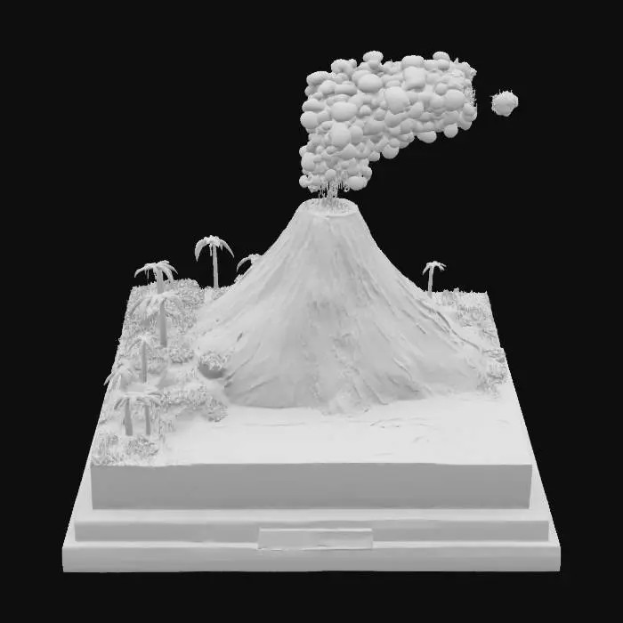 3D model for Volcano Diorama , #ocean#