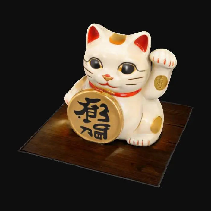 3D model for Lucky Cat , #SketchTo3D#