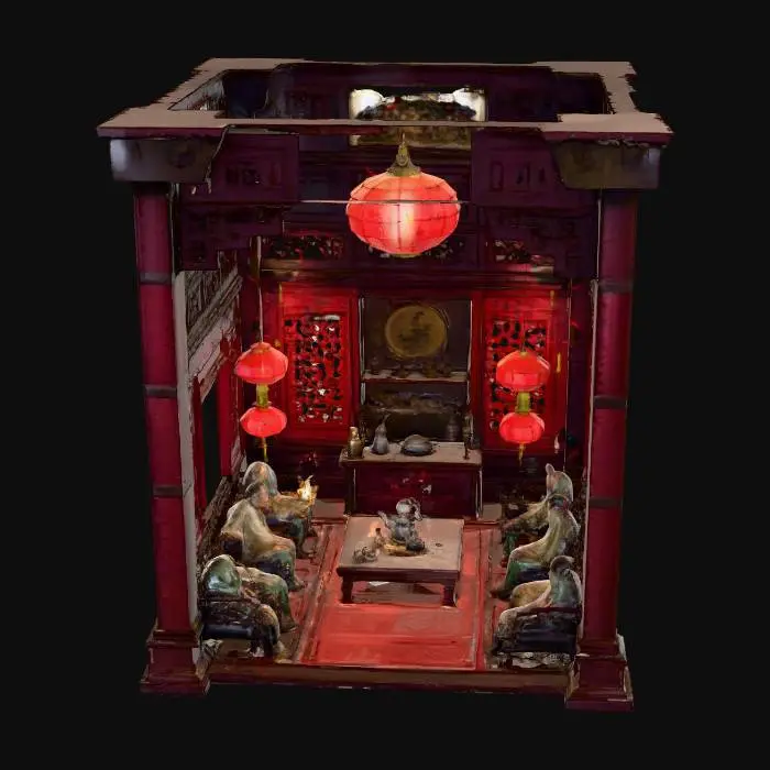 3D model for Chinese opium den
