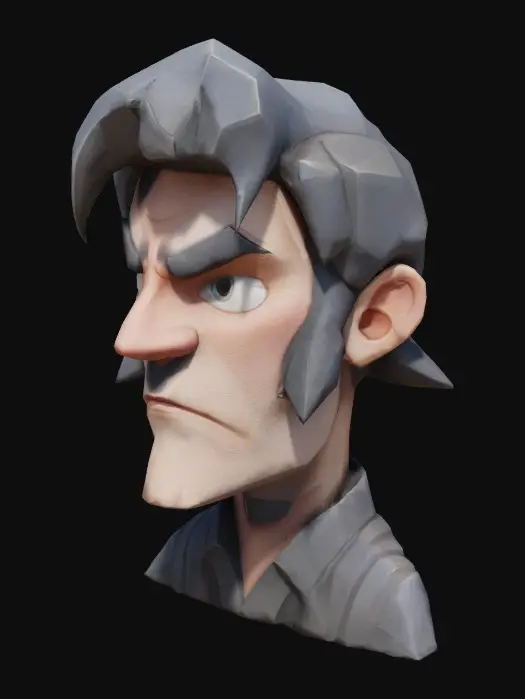 3D model for Determined Polygoner, Youth, Hero #emblem#