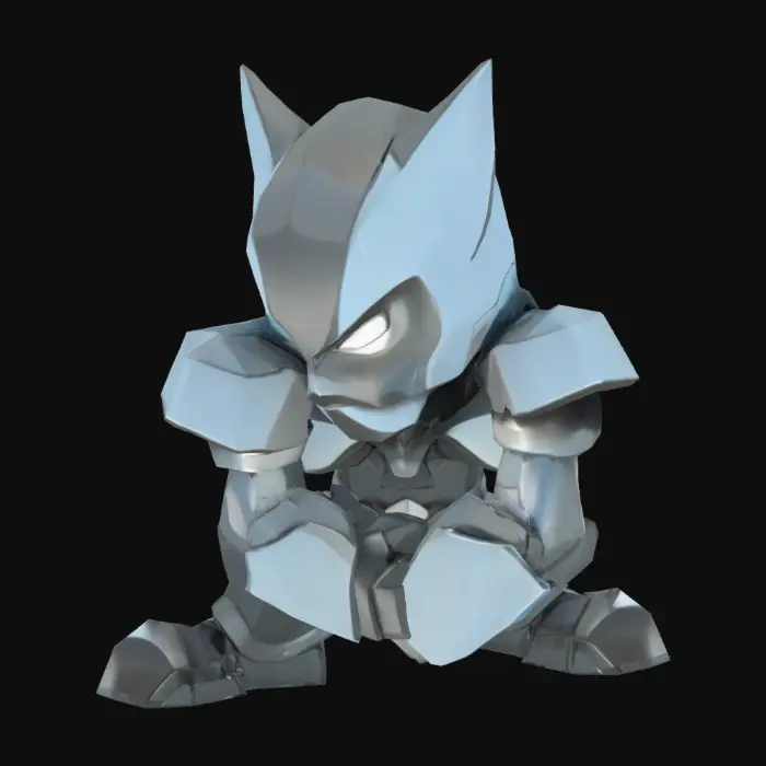 3D model for Pixel Warrior, #emblem#,Dark side of Hero., #emblem#