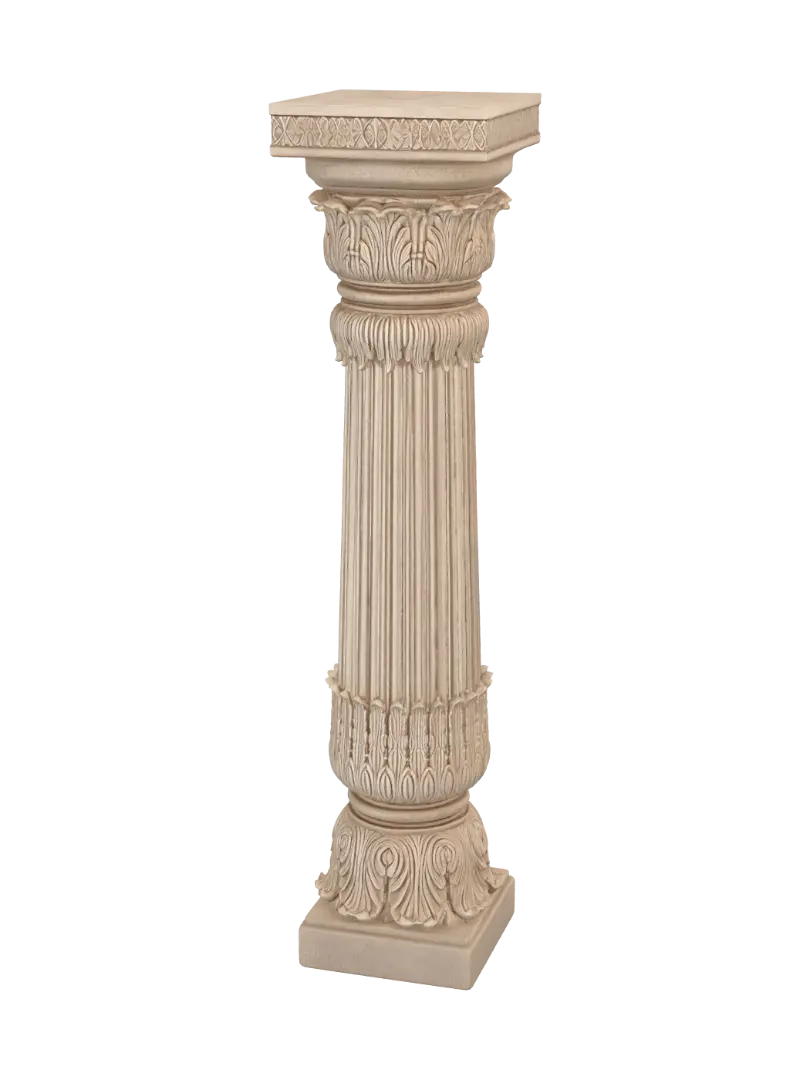 Fluted Corinthian Column - Architectural 3D model, vytvořený pomocí AI