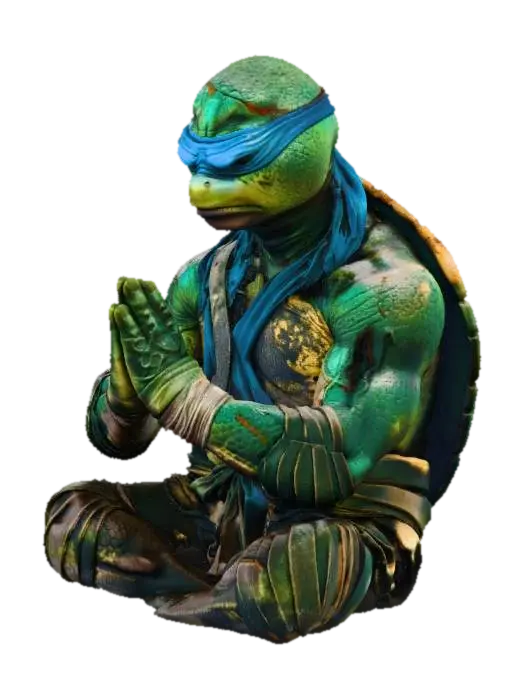 โมเดล 3D ของ Meditative Turtle Warrior - Turtles สร้างโดย AI