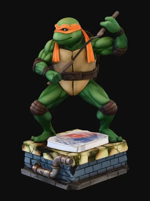 3D model for Turtle Warrior on Rooftop
