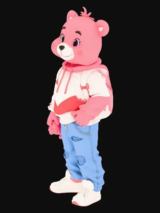 3D model for Care bear with urban outfit