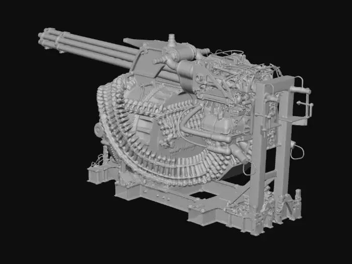 3D model for Gatling Gun Display