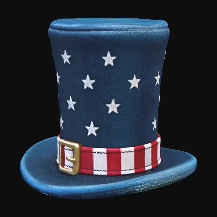 3D model for Stars and Stripes Top Hat